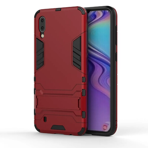 Wewoo Coque antichoc PC + TPU pour Galaxy M10, avec support (rouge)