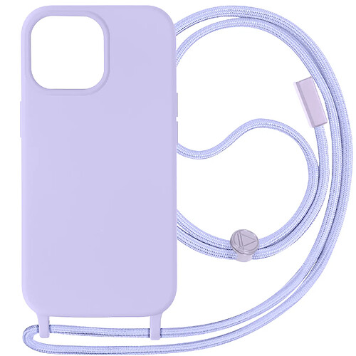 Avizar Coque Cordon pour iPhone 15 Pro Max Lanière Tour du Cou 80cm série Corda Violet