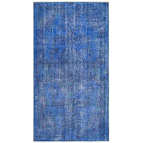 Vidal Tapis de laine 191x104 Bleu Ultra Vintage