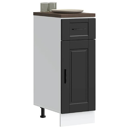 vidaXL Armoire de cuisine Porto noir bois d'ingénierie