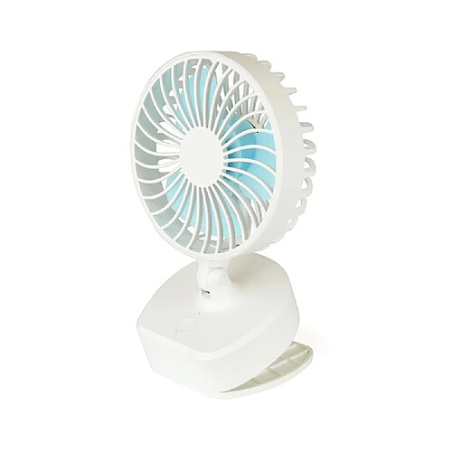 STAYCOOL Mini Ventilateur de bureau ou Clip rechargeable USB Portable et Personnel Silencieux de 4" - 3 vitesses, réglables à 360, parfait pour les voyages, les poussettes ou la ménopause