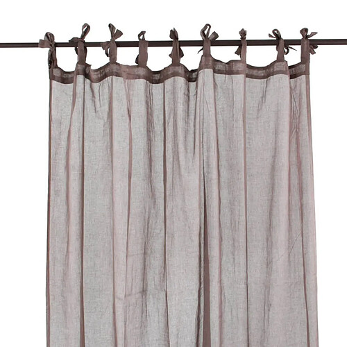 Thedecofactory CANDICE - Voilage XXL en coton marron 140x300