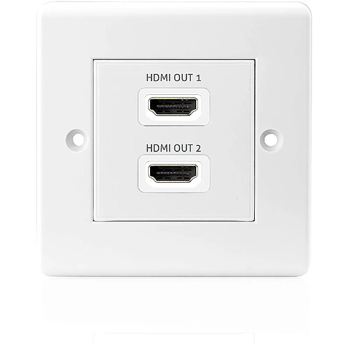 HDSupply HW001-2 Boîte de jonction HDMI avec Canal Ethernet, Contacts à fiche de précision, 2X Blanc