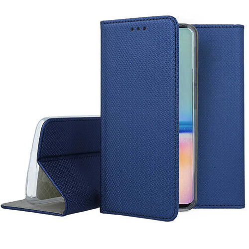 Htdmobiles Housse pour Samsung Galaxy A05s - etui coque pochette portefeuille + film ecran - BLEU MAGNET