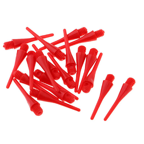 Pointe en nylon souple 20 pièces de remplacement pour dart électronique 22mm rouge