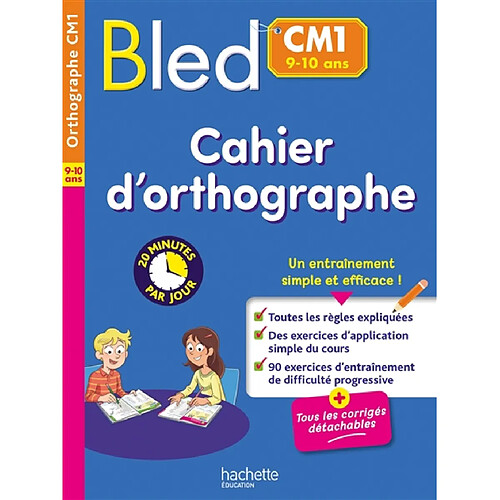 Cahier d'orthographe CM1