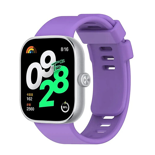 NIS Bracelet Phonecare en silicone lisse compatible avec Xiaomi Redmi Watch 4 - Violet