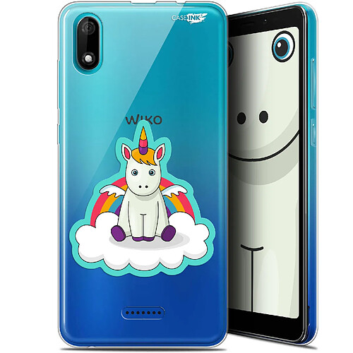 Caseink Coque arrière Wiko Y60 (5.45 ) Gel HD [ Nouvelle Collection - Souple - Antichoc - Imprimé en France] Bébé Licorne