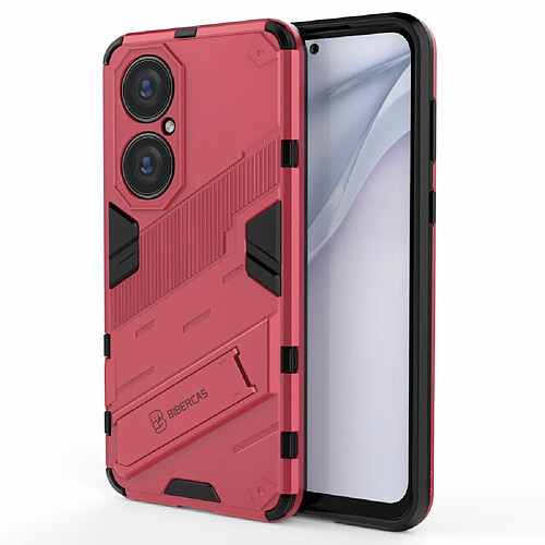 Coque en TPU Antichoc avec béquille pliable rose pour votre Huawei P50