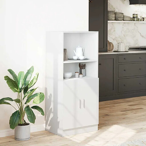 vidaXL Armoire de cuisine blanc 57x41,5x131,5 cm bois d'ingénierie