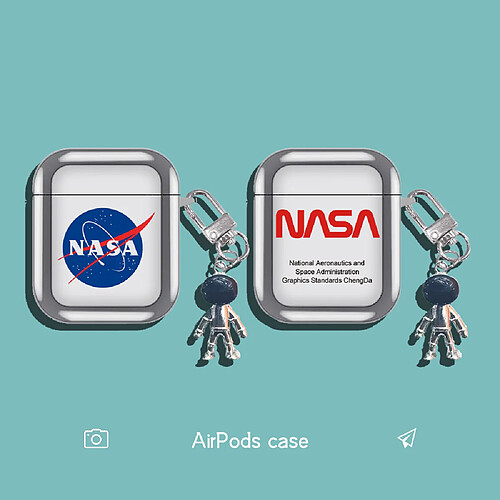 GUPBOO Airpods Coque Housse Étui Protecteur Compatible pour AirPods1/2-Placage NASA