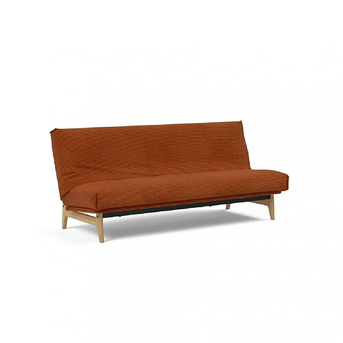 Inside 75 Canapé Lit ASLAK 120 Nordic Cover Soft Spring tissu 595 Corduroy Burnt Orange