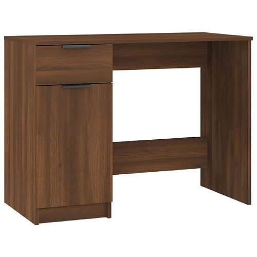 Maison Chic Bureau,Table de travail,bureau de travail pour chambre Chêne marron 100x50x75 cm Bois d'ingénierie -GKD63174