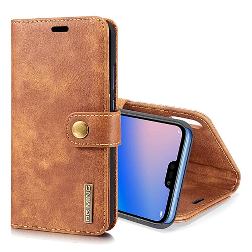 Wewoo Housse Étui marron pour Huawei P20 Lite, avec titulaire et fentes Crazy Horse Texture Flip détachable en cuir magnétique cartes porte-monnaie