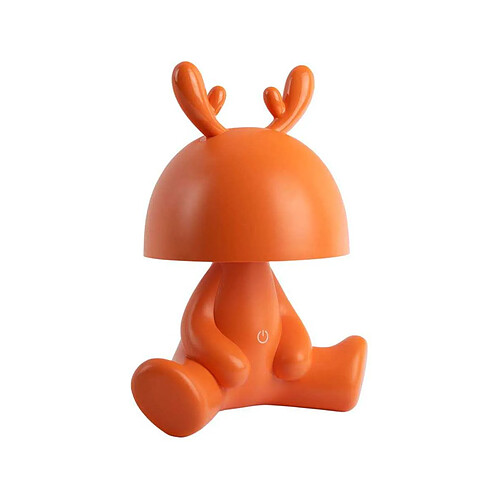 LEITMOTIV Lampe à poser en plastique LED Deer orange.