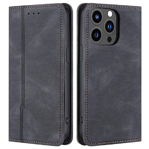 Etui en PU + TPU skin touch noir pour votre Apple iPhone 13 Pro 6.1 pouces