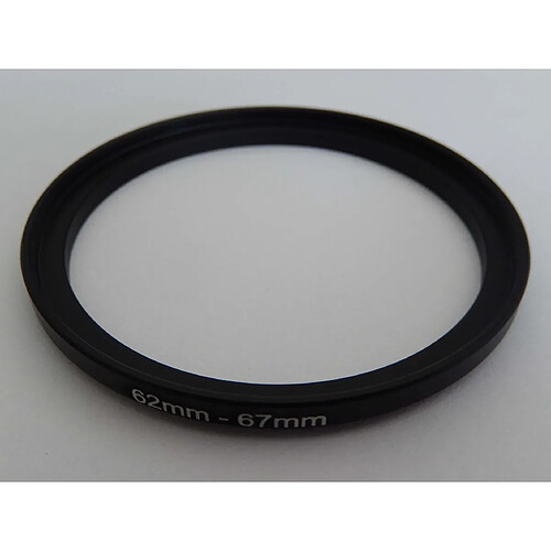 Adaptateur filtre Step-Up vhbw 62mm-67mm Noir pour appareil photo Agfa, Agfaphoto, Canon, Casio, Fujifilm, Kodak, Minolta, Nikon, Olympus