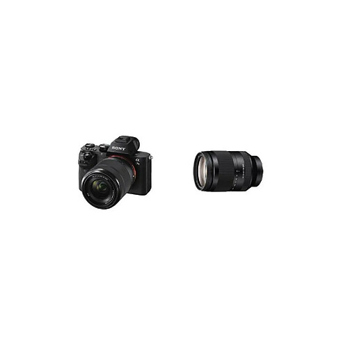 Hybride Sony A7 II + Objectif FE 28 70 mm f 3.5 5.6 + Objectif hybride OSS FE24 240 mm F3,58 6,3 Noir