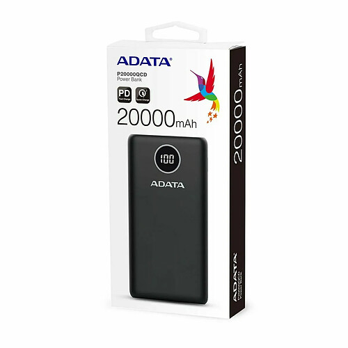 Power Bank Adata P20000QCD Noir 20000 mAh