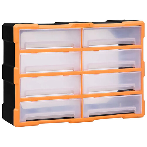 vidaXL Organisateur multi-tiroirs avec 8 grands tiroirs 52x16x37 cm