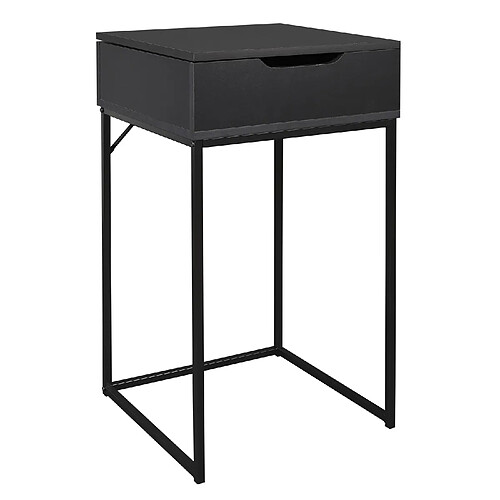 The Home Deco Factory Console design effet bois Abbott - L. 45 x H. 77 cm - Noir