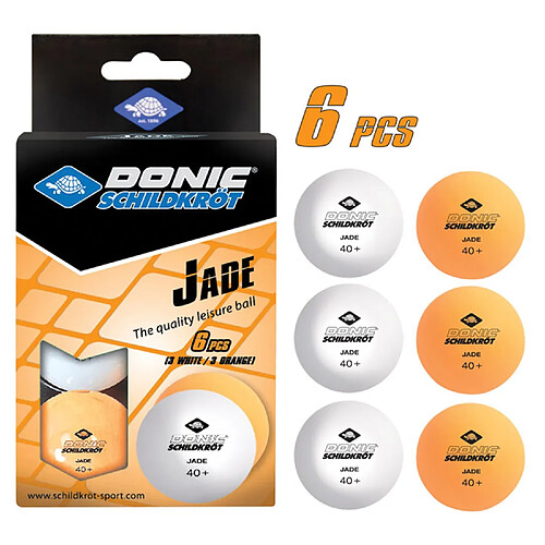 MTS Sportartikel 608509 - Balles de tennis de table Jade blanches et oranges de qualité Poly 40+