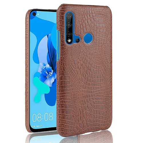 Wewoo Coque PC + PU antichoc à texture de crocodile pour Huawei P20 lite 2019 / Huawei nova 5i marron