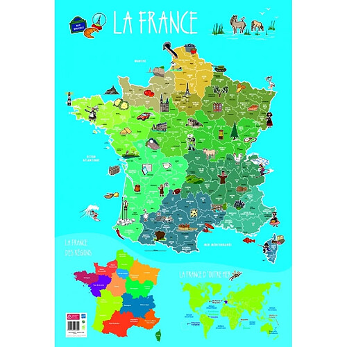 Poster pédagogique - France - 52 x 76 cm