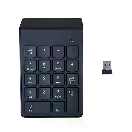 Mini clavier numérique sans fil 2,4 GHz pavé numérique 18 touches pavé numérique pour comptabilité caissier ordinateur portable ordinateur portable tablettes