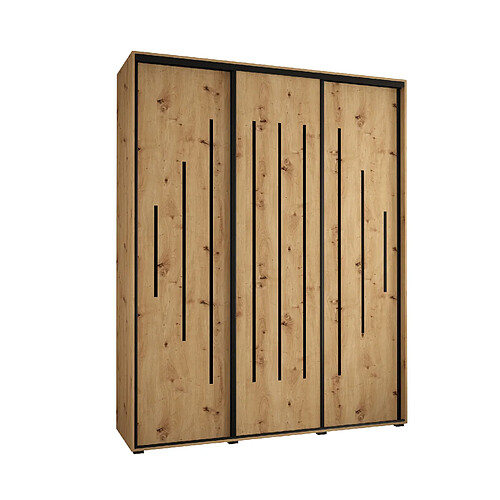 Abiks Meble Armoire Davos 12 À Portes Coulissantes 235,2/190/60 3 Portes