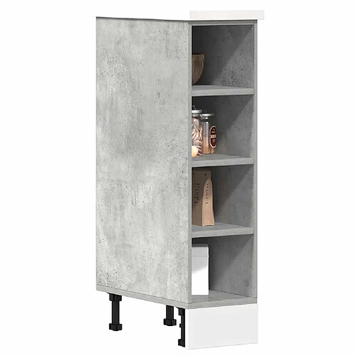 vidaXL Armoire de plancher gris béton 20x44,5x81,5cm bois d’ingénierie