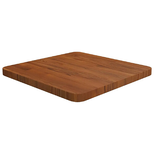 vidaXL Dessus de table carré Marron foncé40x40x2,5cm Bois chêne traité