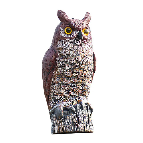 Faux À Cornes Hibou Oiseau Épouvantail Leurre, En Plastique Hibou Oiseau Dissuasifs, Nature Ennemi Répulsif à Insectes Nuisibles pour Cour Jardin