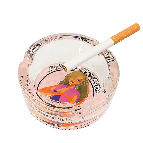 Universal Cendrier en cristal rose Cendrier de cigarette lourd Cendrier de cigare en verre de qualité Cendrier pour femmes