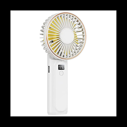 Ventilateur Portatif, Mini Ventilateur Portable 3600mAh, 6 Vitesses Réglables, Petit Ventilateur Personnel, Mini Ventilateur De Bureau Pliable Blanc