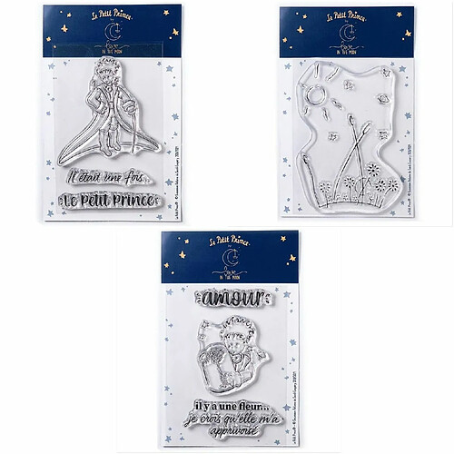 Youdoit 7 Tampons transparents Le Petit Prince Messages + Paysage + Fleur