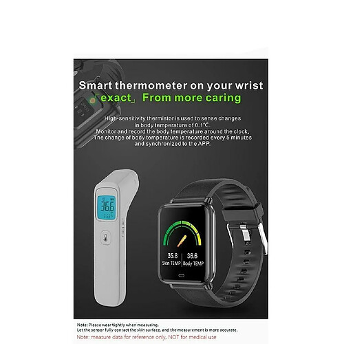 Justgreenbox 1.3 Inch TFT Fitness Tracker 4 in 1 Smart Watch, Vert