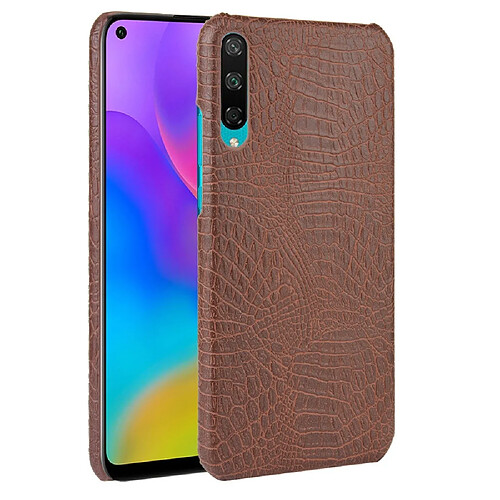 Wewoo Coque Rigide Pour Huawei Honor Play 3 Texture Crocodile antichoc PC + étui en PU marron