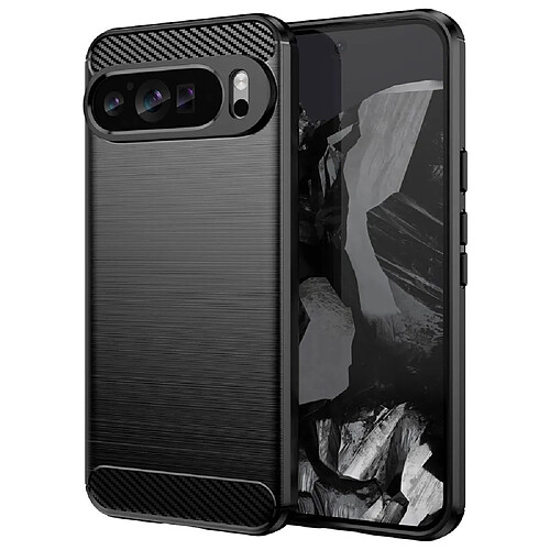 Htdmobiles Coque pour Google Pixel 9 Pro XL - housse etui silicone gel carbone + film ecran - NOIR