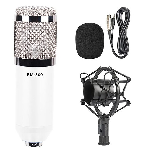 Yonis Microphone Studio Condensateur Blanc Pro