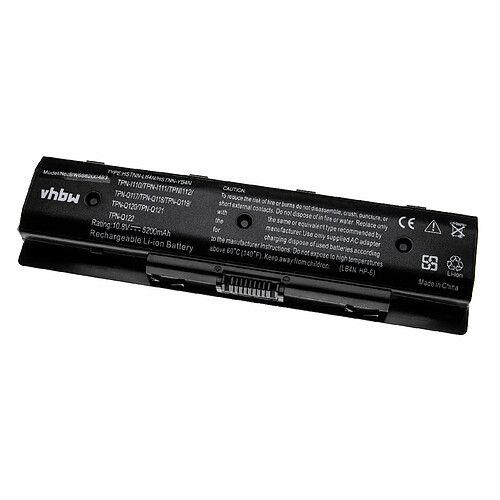 vhbw batterie compatible avec HP Pavilion TouchSmart 14, 14t, 14z, 15, 15-a000, 15-a099, 15-e100, 15-e199 laptop (5200mAh, 1038V, Li-Ion, noir)