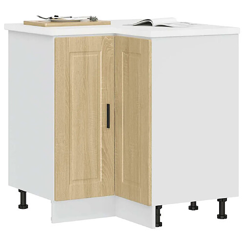 vidaXL Armoire d'angle de cuisine Porto chêne sonoma bois d'ingénierie