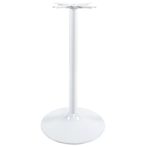 Alterego Pied de table 'BIANKO' 110 en métal blanc