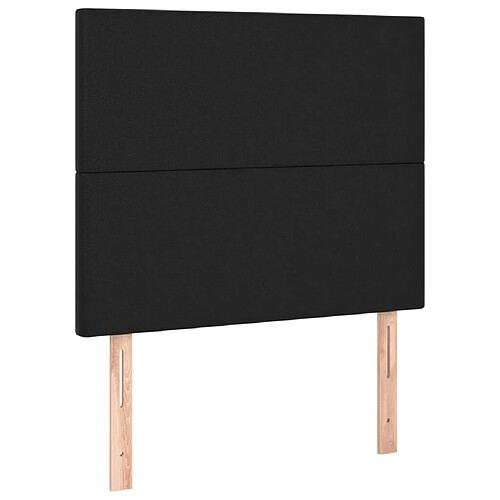 Maison Chic Lot de 2 Têtes de lit design pour chambre - Décoration de lit Noir 100x5x78/88 cm Similicuir -MN41248