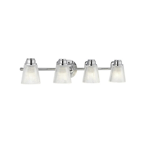 Elstead Lighting Applique murale salle de bains Hudson Acier,verre taillé transparent Chrome poli