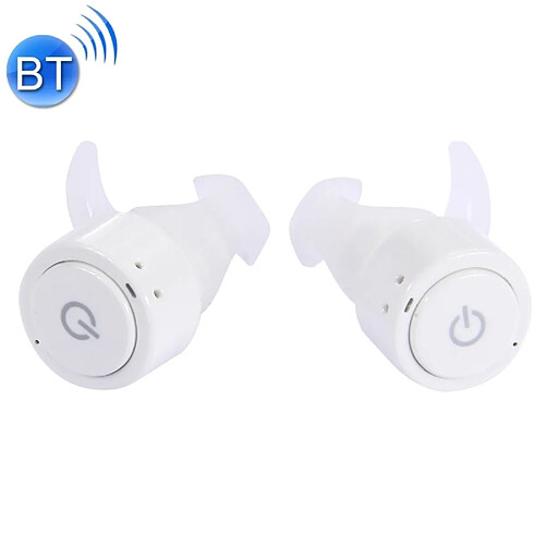 Wewoo Oreillette Bluetooth pour iPhone Twins-S08 est vrai stéréo sans fil écouteurs In-Ear avec micro charge Mobile Power Box iPad iPod PC et d'périphériques Blanc