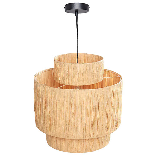 Beliani Lampe suspension MAGECH Osier Naturel