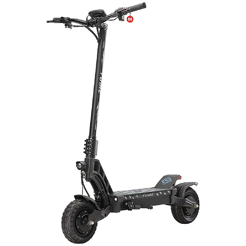 Trottinette électrique scooter YUME HAWK, pneus tout-terrain sans chambre à air 10x3,15'', moteur 1200W*2, 60V 25Ah,70km/h, 83km