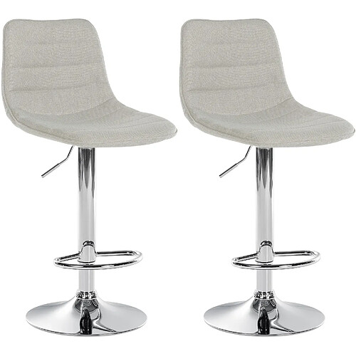 Non Lot de 2 tabourets de bar Lex tissu C