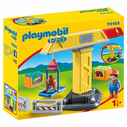 Playmobil® Grue de chantier Playmobil 1.2.3 70165